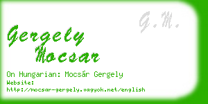 gergely mocsar business card