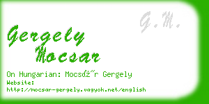 gergely mocsar business card